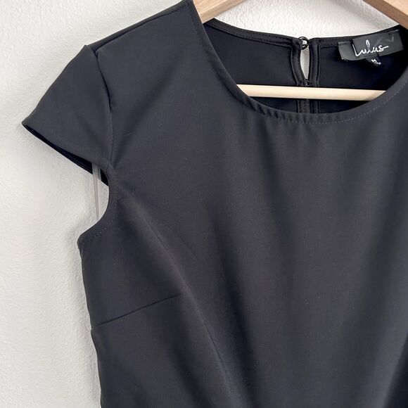 NWT LULUS ‘Conversation Piece’ Size M Black Maxi Dress Backless Cutouts USA Made - Picture 9 of 14